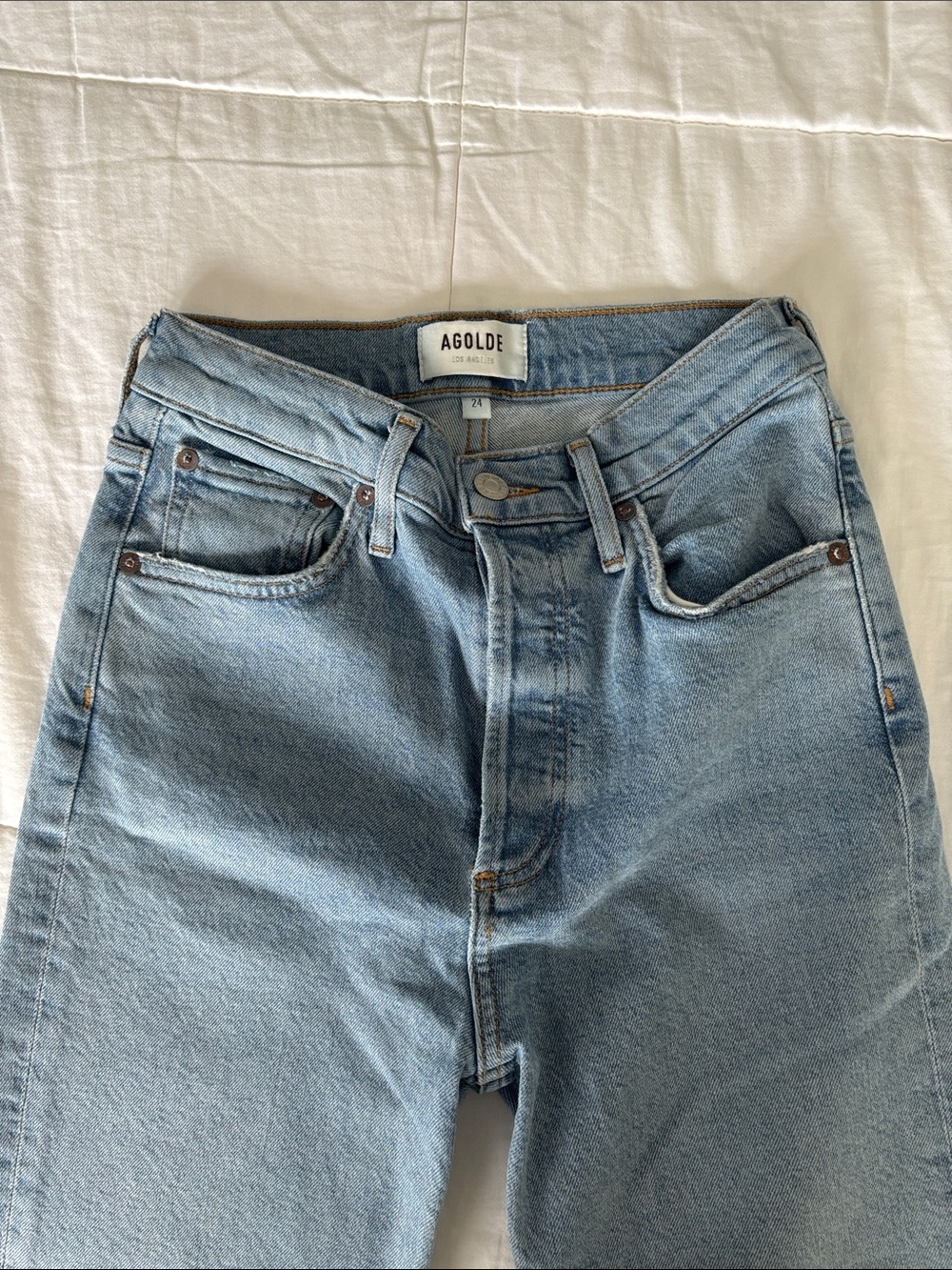 Agolde Riley Slim Jeans Size 24 - Picture 2 of 6